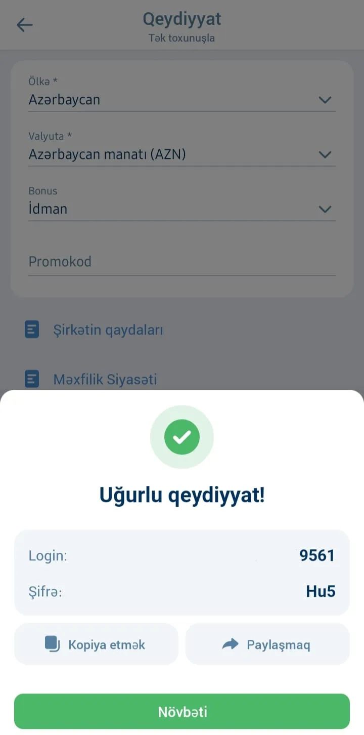 1Xbet Qeydiyyatdan keç